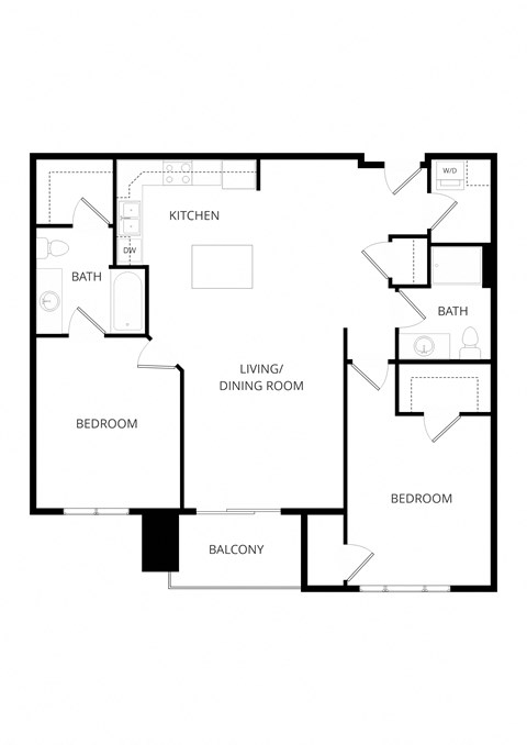a floor plan of a house showing the bedrooms and the living room